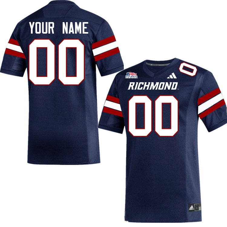 Custom Richmond Spiders Name And Number Football Jerseys-Navy Custom Richmond Spiders Name And Number Football Jerseys-Navy